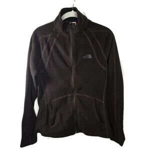 Women's The North Face Brown Lightweight Fleece Full Zip Jacket Size Medium